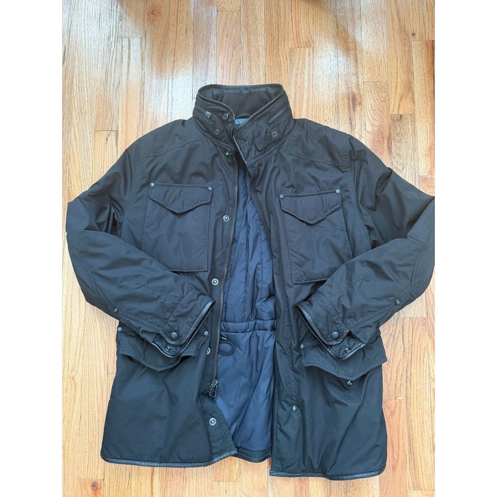 POLO Ralph Lauren Men’s Padded Nylon Field Jacket. Leather Trim Medium M65